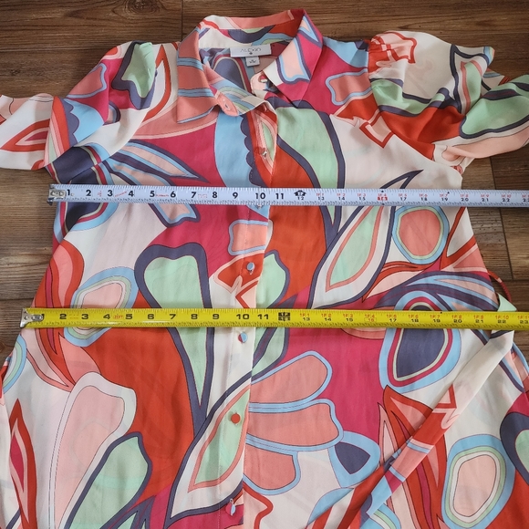 Alexis x Target Limited Edition Mixed Floral Long Sleeve Robe Dress Size M Multi - Picture 7 of 10